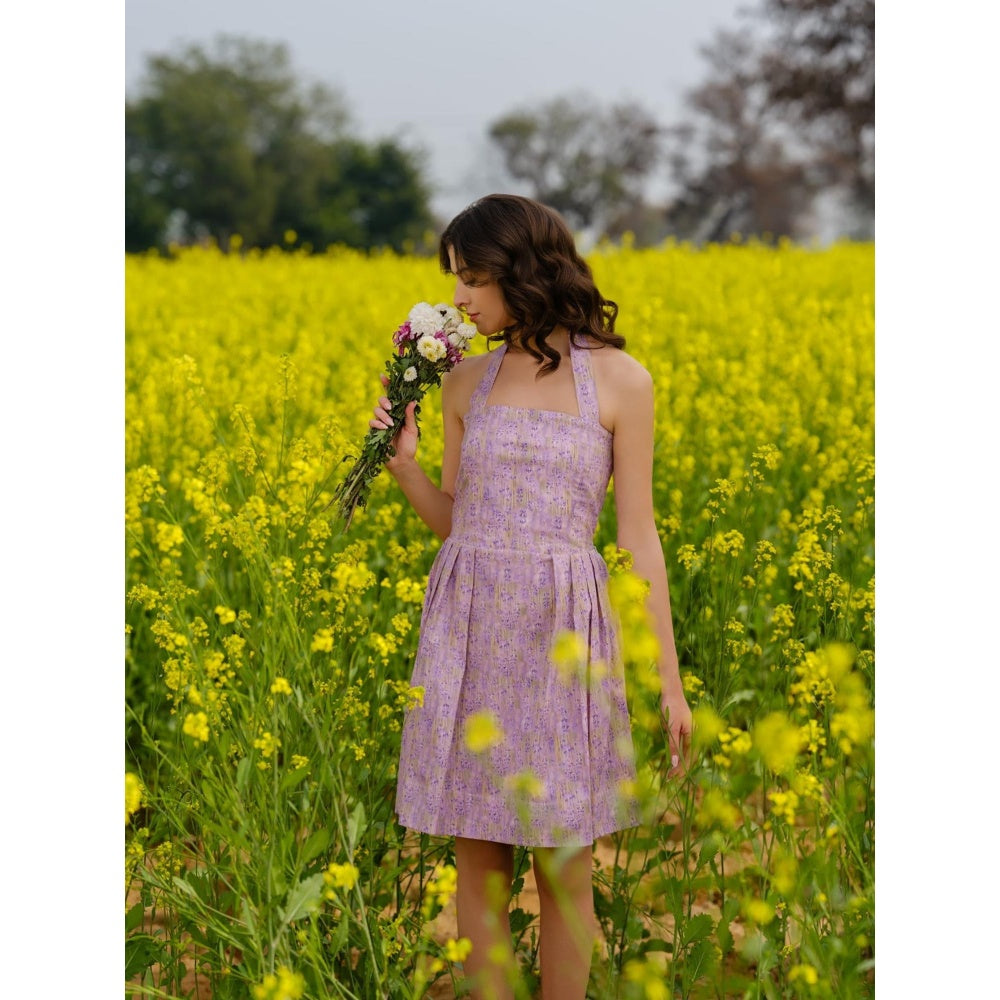 AFRIYA Lavender Meadow Short Dress