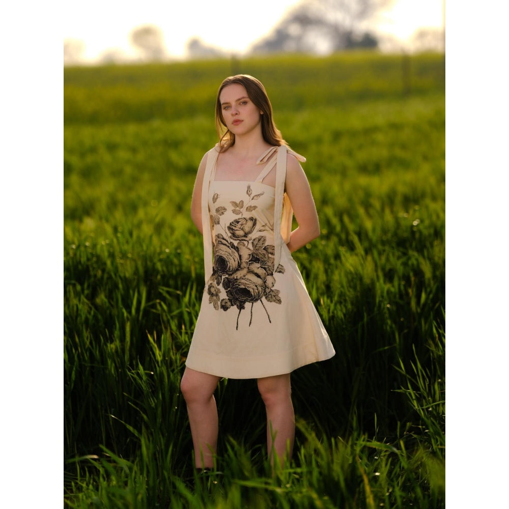 AFRIYA Black Rose Short Dress