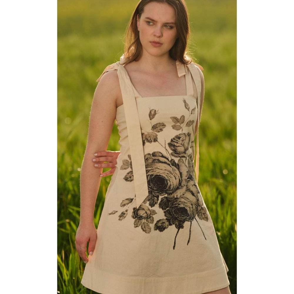 AFRIYA Black Rose Short Dress