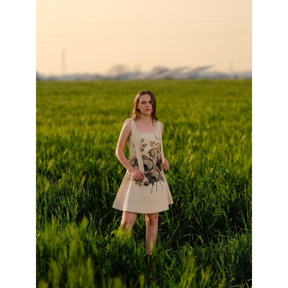 AFRIYA Black Rose Short Dress