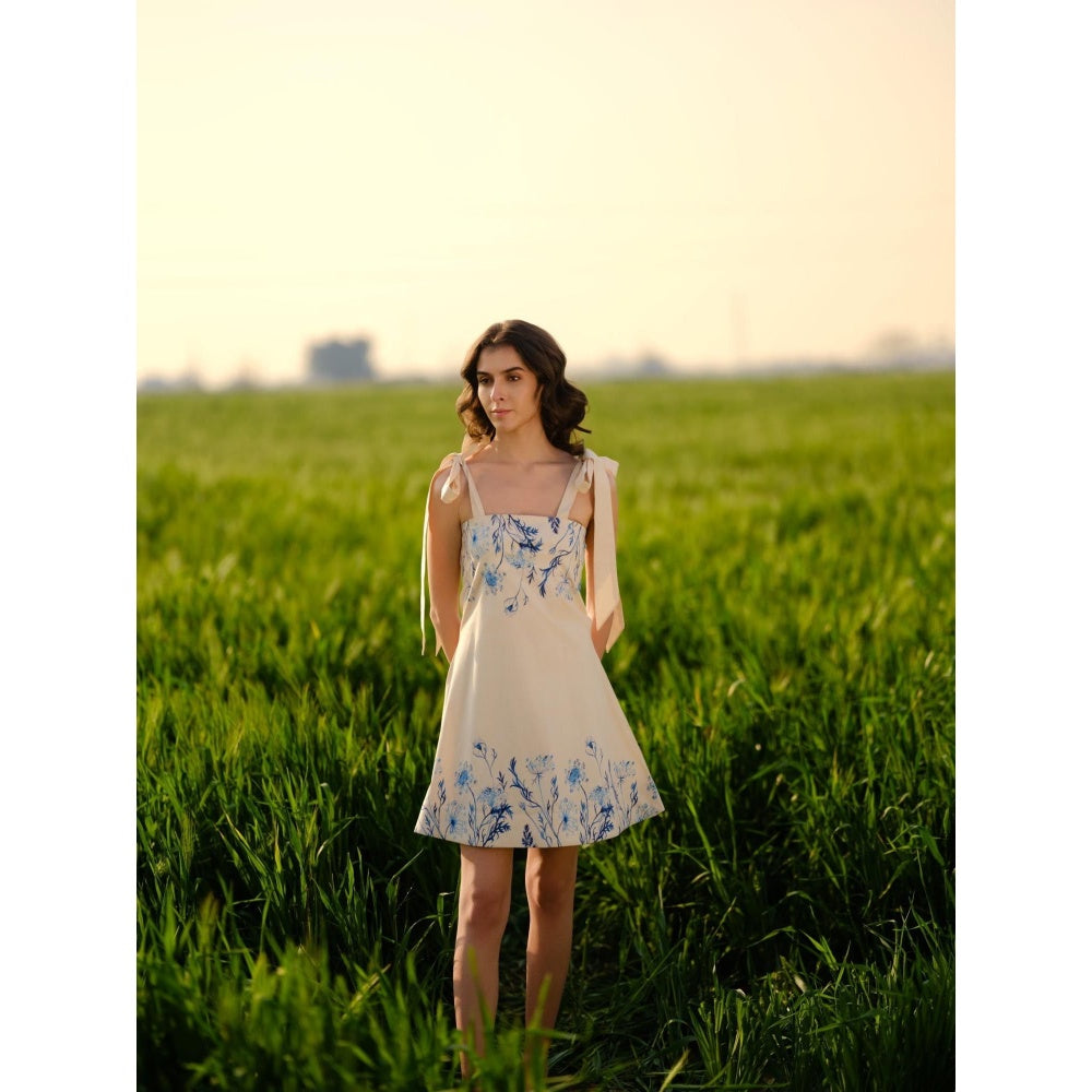 AFRIYA Indigo Print Short Dress