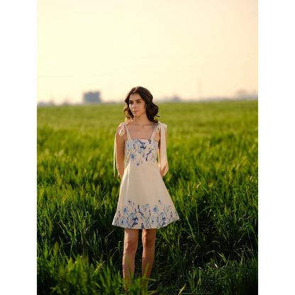 AFRIYA Indigo Print Short Dress