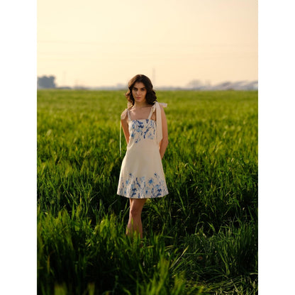 AFRIYA Indigo Print Short Dress