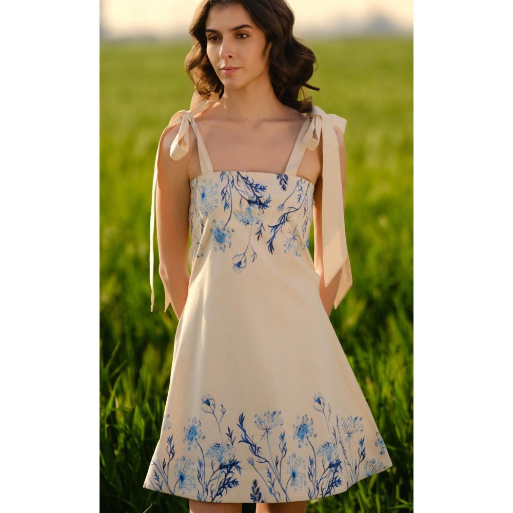 AFRIYA Indigo Print Short Dress