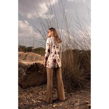AFRIYA Serene Garden Long Multicolor Blazer