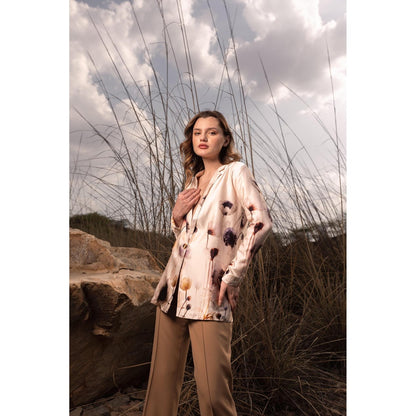 AFRIYA Serene Garden Long Multicolor Blazer