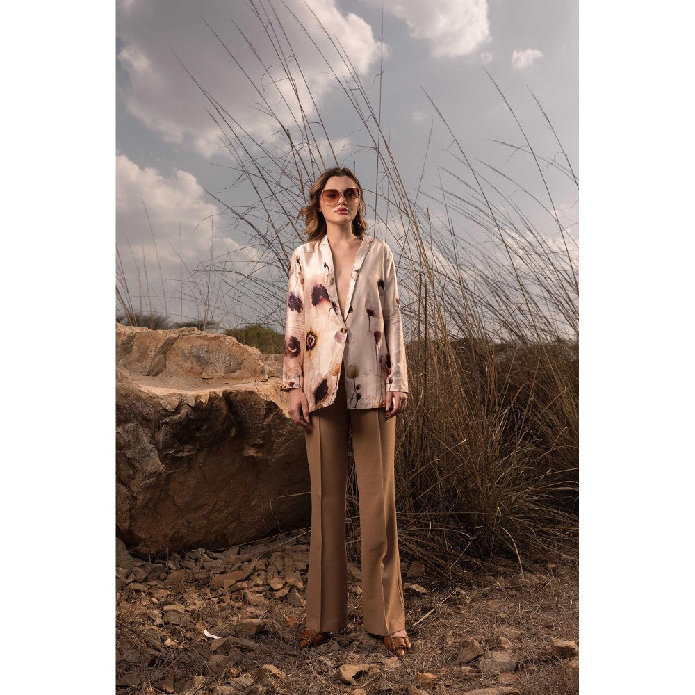 AFRIYA Serene Garden Long Multicolor Blazer