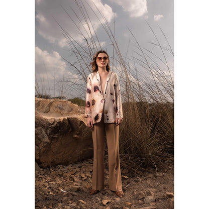 AFRIYA Serene Garden Long Multicolor Blazer