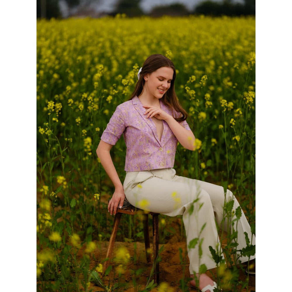 AFRIYA Women Meadow Short Lavender Blazer