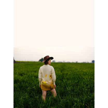 AFRIYA Yellow Meadow Pure Cotton Long Shirt