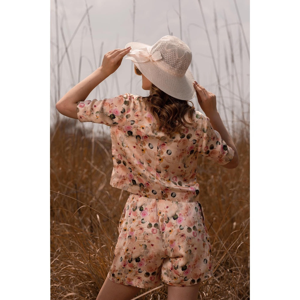 AFRIYA Whispering Pastels Pink Short Blazer and Shorts Co-Ord