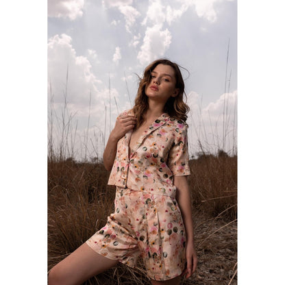 AFRIYA Whispering Pastels Pink Short Blazer and Shorts Co-Ord