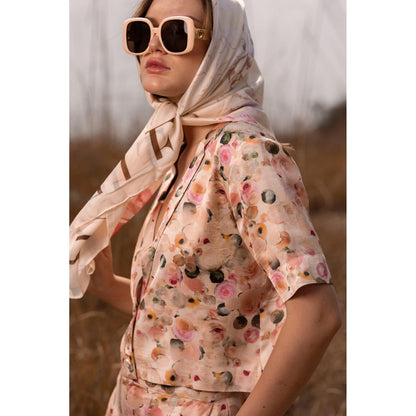 AFRIYA Whispering Pastels Pink Short Blazer and Shorts Co-Ord