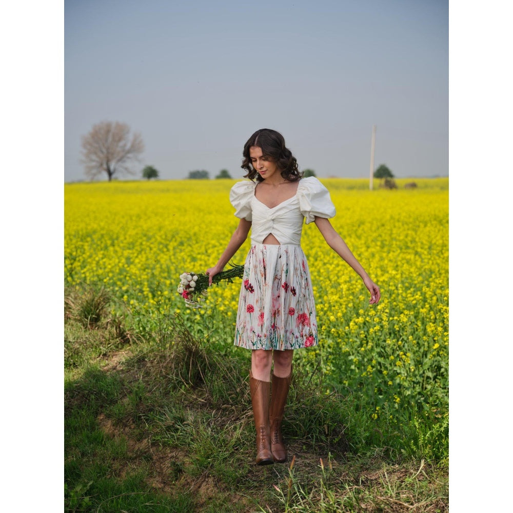 AFRIYA Multi Flower Meadow Short Dress