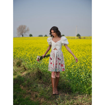 AFRIYA Multi Flower Meadow Short Dress