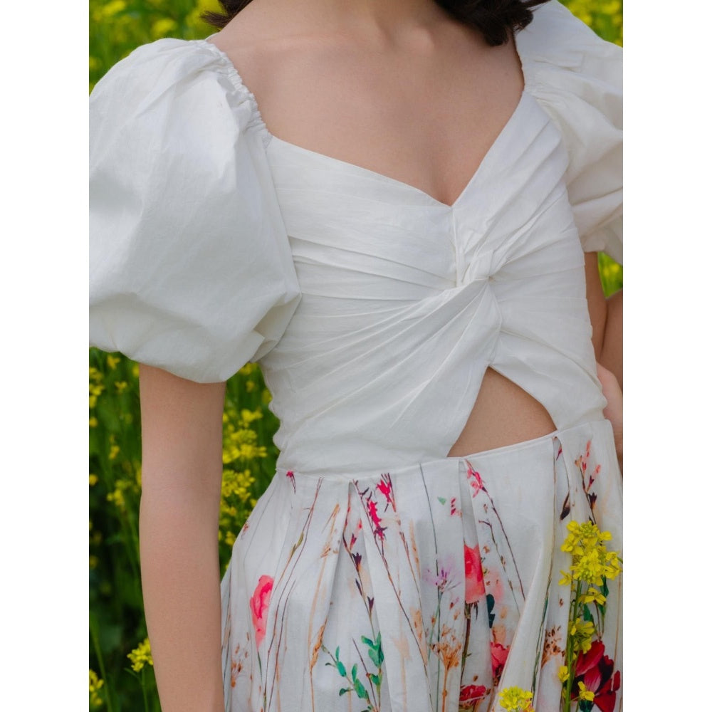 AFRIYA Multi Flower Meadow Short Dress