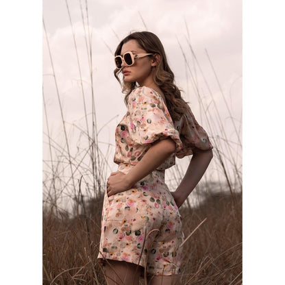 AFRIYA Whispering Floral Print Multicolor Short
