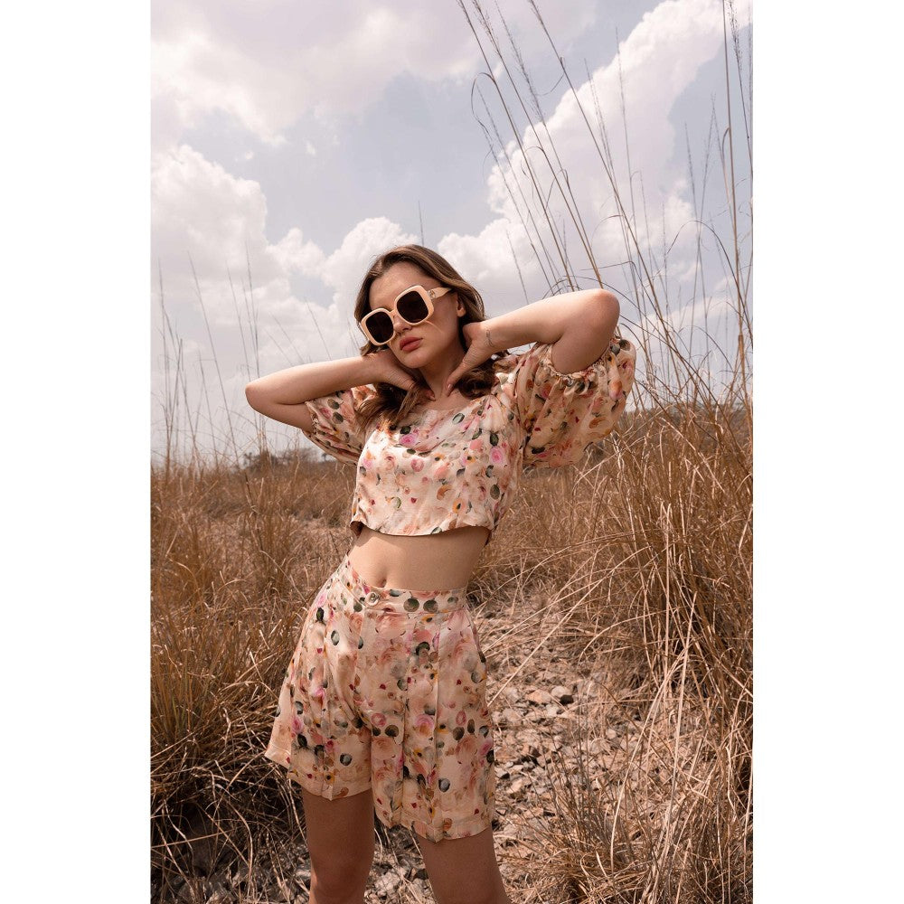AFRIYA Whispering Floral Print Multicolor Short