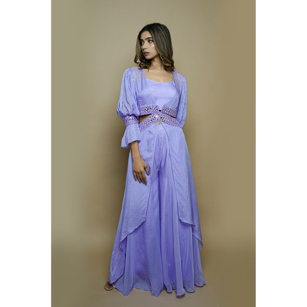 Ahi Clothing Lilac Cape Palazzo (Set of 3)