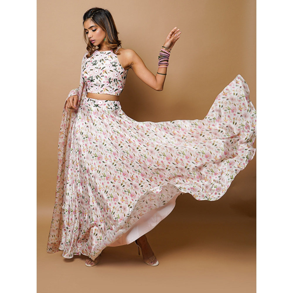 Ahi Clothing Floral Digital Printed Lehenga (Set of 3)