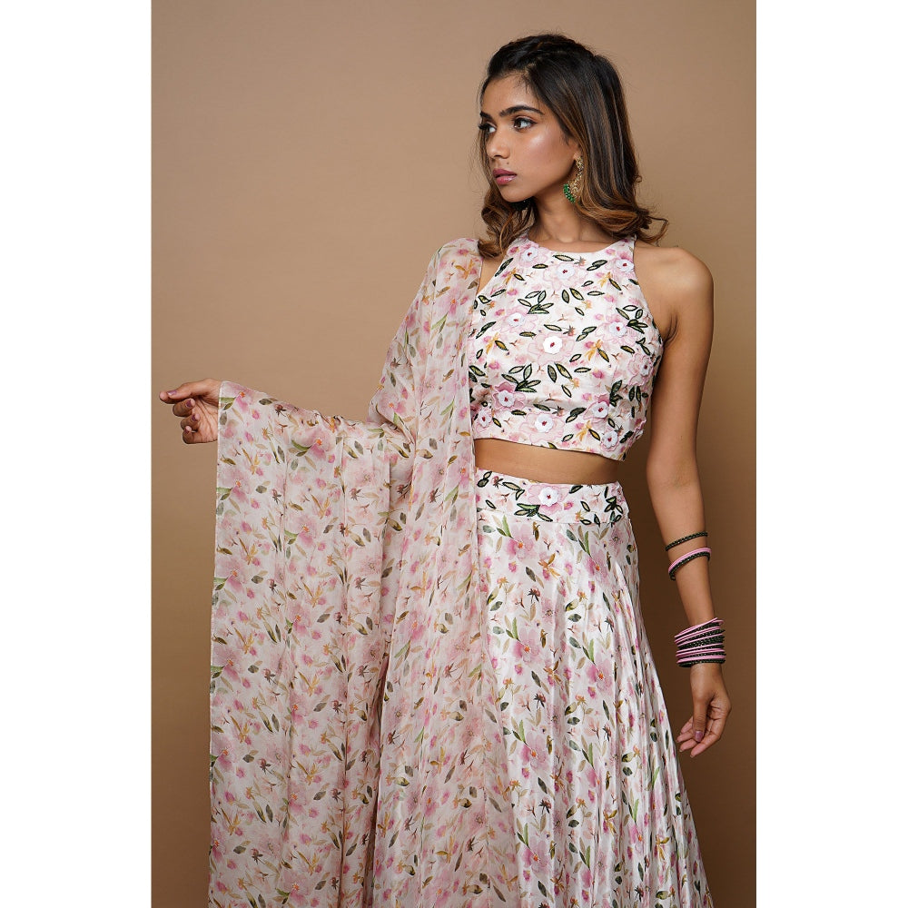 Ahi Clothing Floral Digital Printed Lehenga (Set of 3)