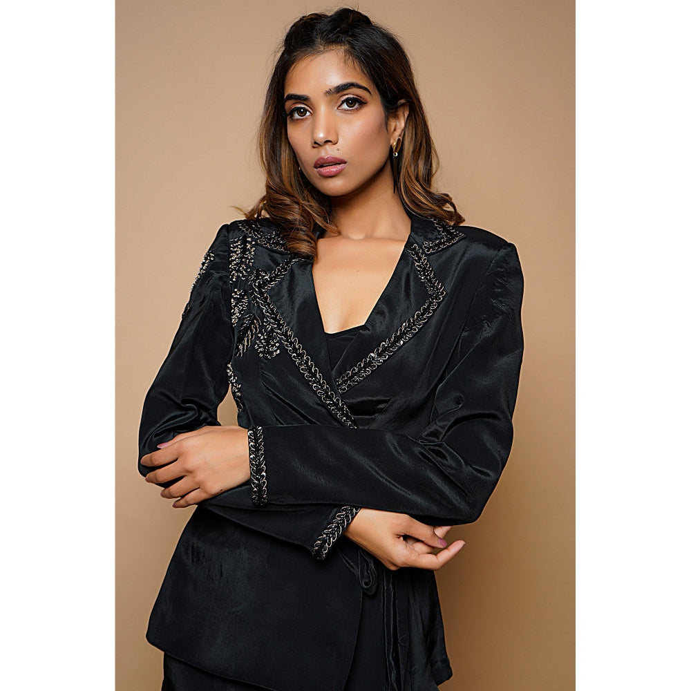 Ahi Clothing Black Pant Suit (Set of 3)