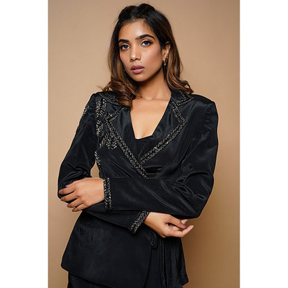 Ahi Clothing Black Pant Suit (Set of 3)