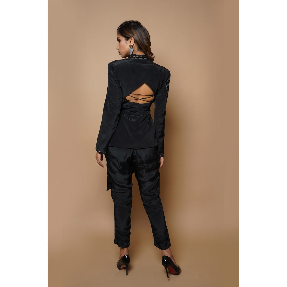 Ahi Clothing Black Pant Suit (Set of 3)
