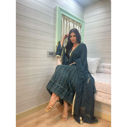 Ahi Clothing Green Anarkali (Set of 3)