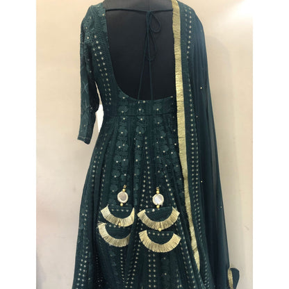 Ahi Clothing Green Anarkali (Set of 3)