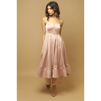 Ahi Clothing Rose Pink Kali Kurta (Set of 3)