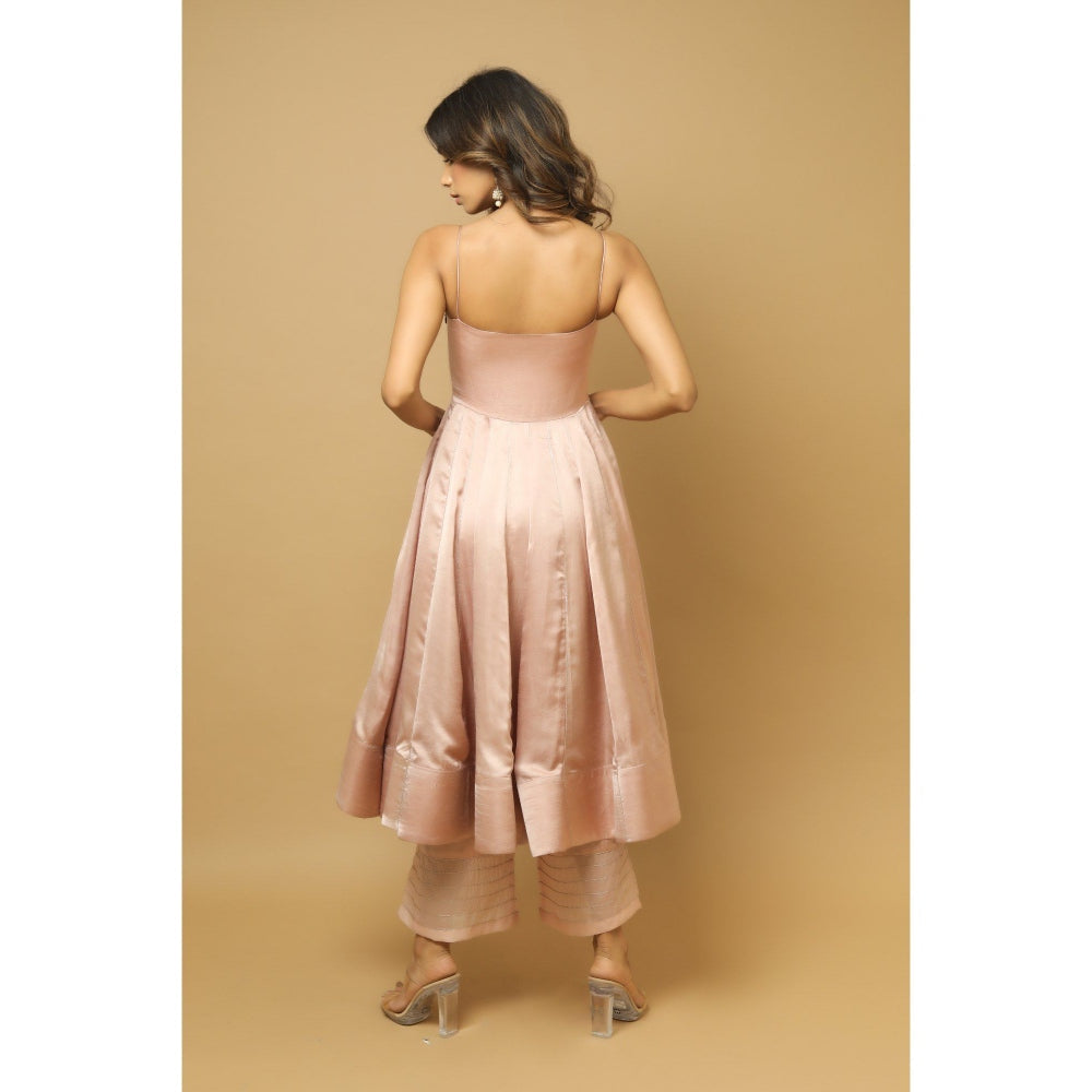 Ahi Clothing Rose Pink Kali Kurta (Set of 3)