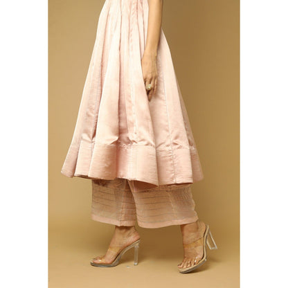 Ahi Clothing Rose Pink Kali Kurta (Set of 3)