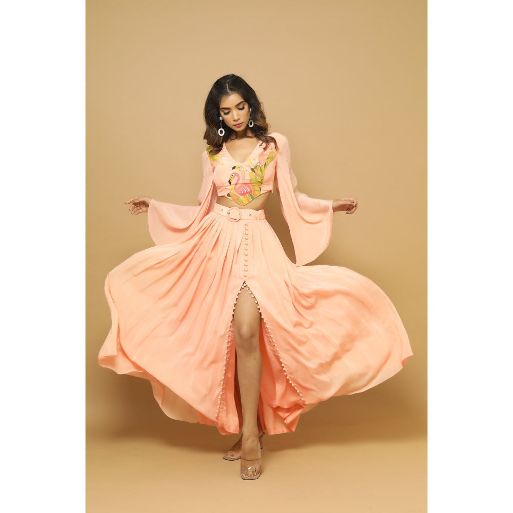 Ahi Clothing Peach Handpainted Indo (Set of 3)