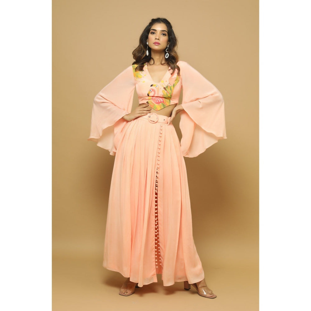 Ahi Clothing Peach Handpainted Indo (Set of 3)