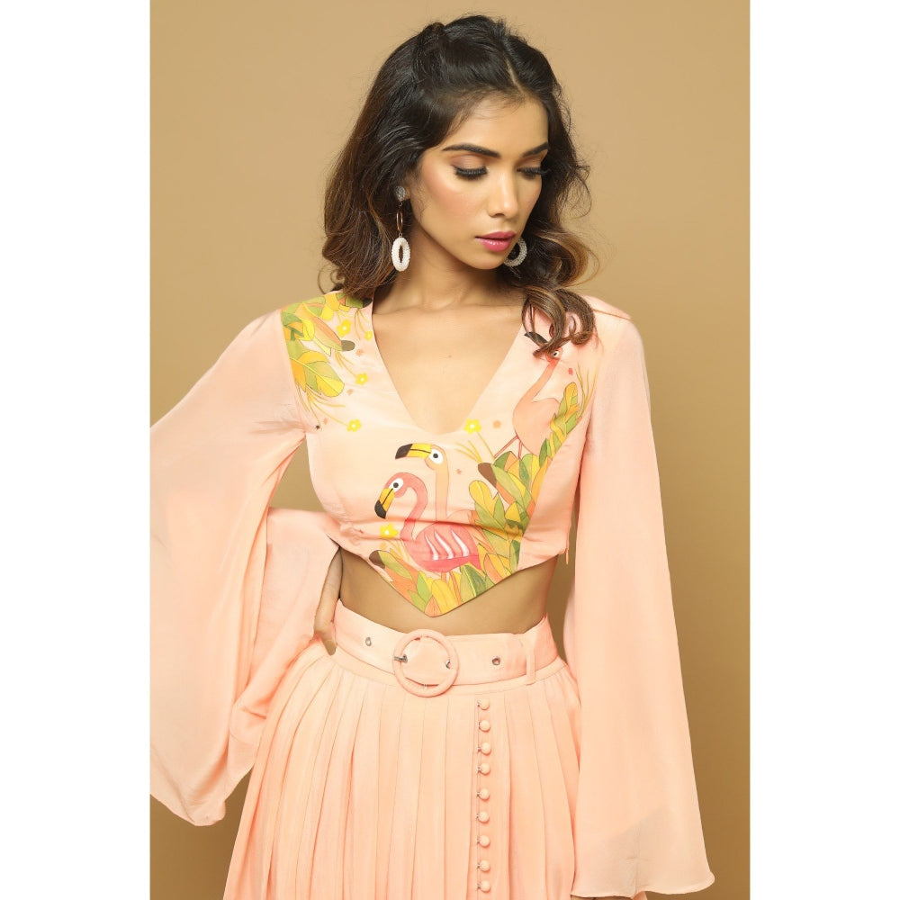 Ahi Clothing Peach Handpainted Indo (Set of 3)