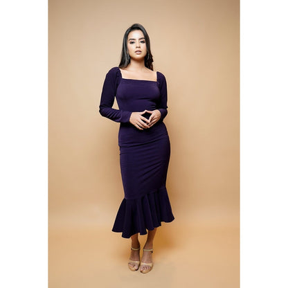 Ahi Clothing Dark Purple Bodycon Dress