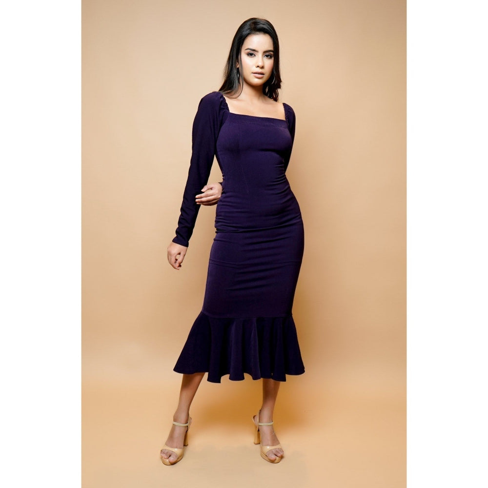 Ahi Clothing Dark Purple Bodycon Dress