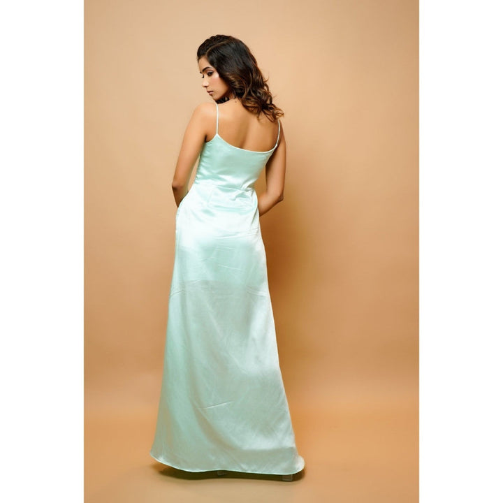 Ahi Clothing Mint Green Floor Length Straps Sheath Prom Dress