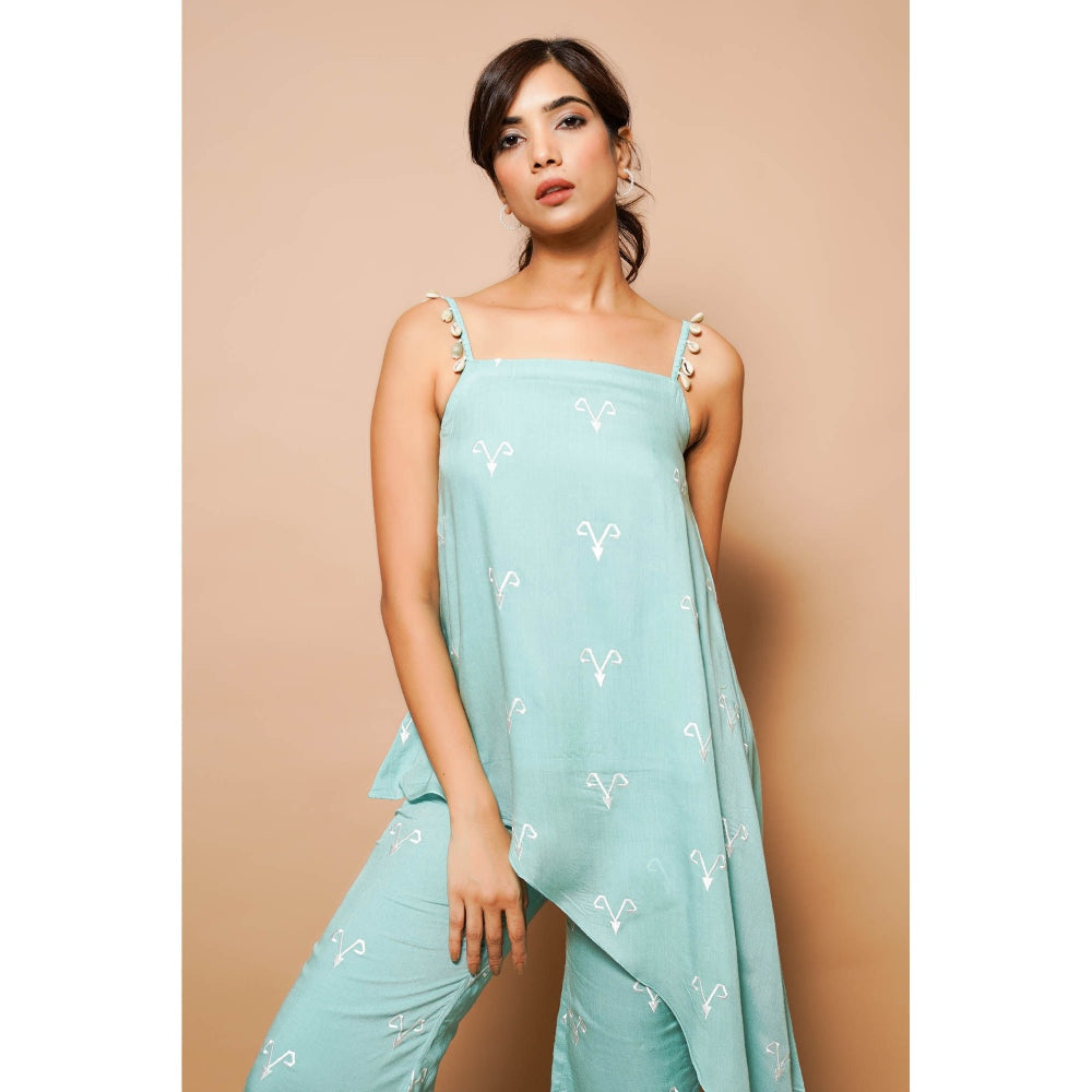 AHI Clothing Steal Blue Co-Ord (Set of 2)