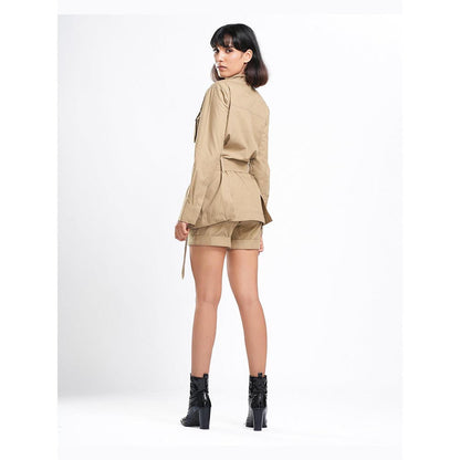 AHI Clothing Zest - Khakhi Co-Ord Set