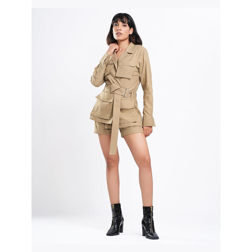 AHI Clothing Zest - Khakhi Co-Ord Set