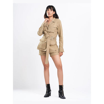 AHI Clothing Zest - Khakhi Co-Ord Set