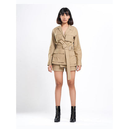AHI Clothing Zest - Khakhi Co-Ord Set