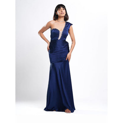 AHI Clothing Nellie Navy Blue Sheath Long Dress