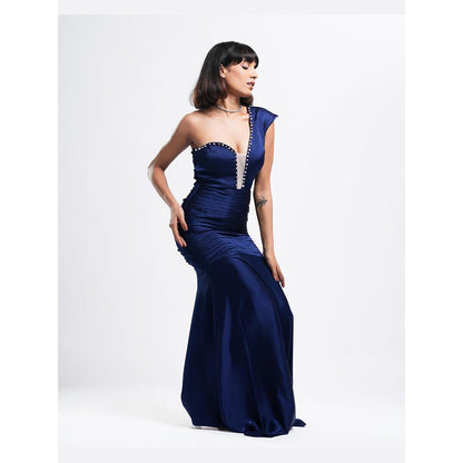 AHI Clothing Nellie Navy Blue Sheath Long Dress