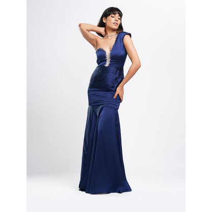AHI Clothing Nellie Navy Blue Sheath Long Dress