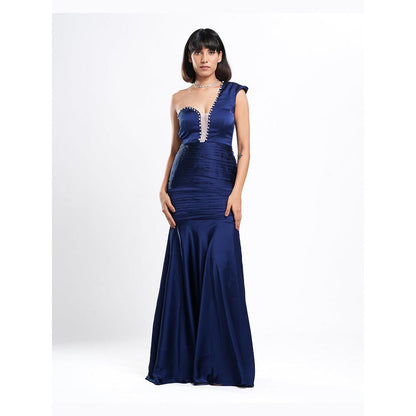 AHI Clothing Nellie Navy Blue Sheath Long Dress
