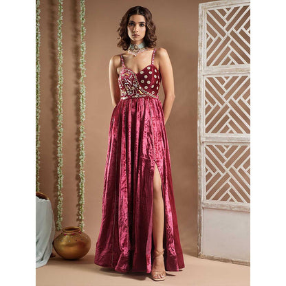 AHI Clothing Rani Velvet Long Indo Dress