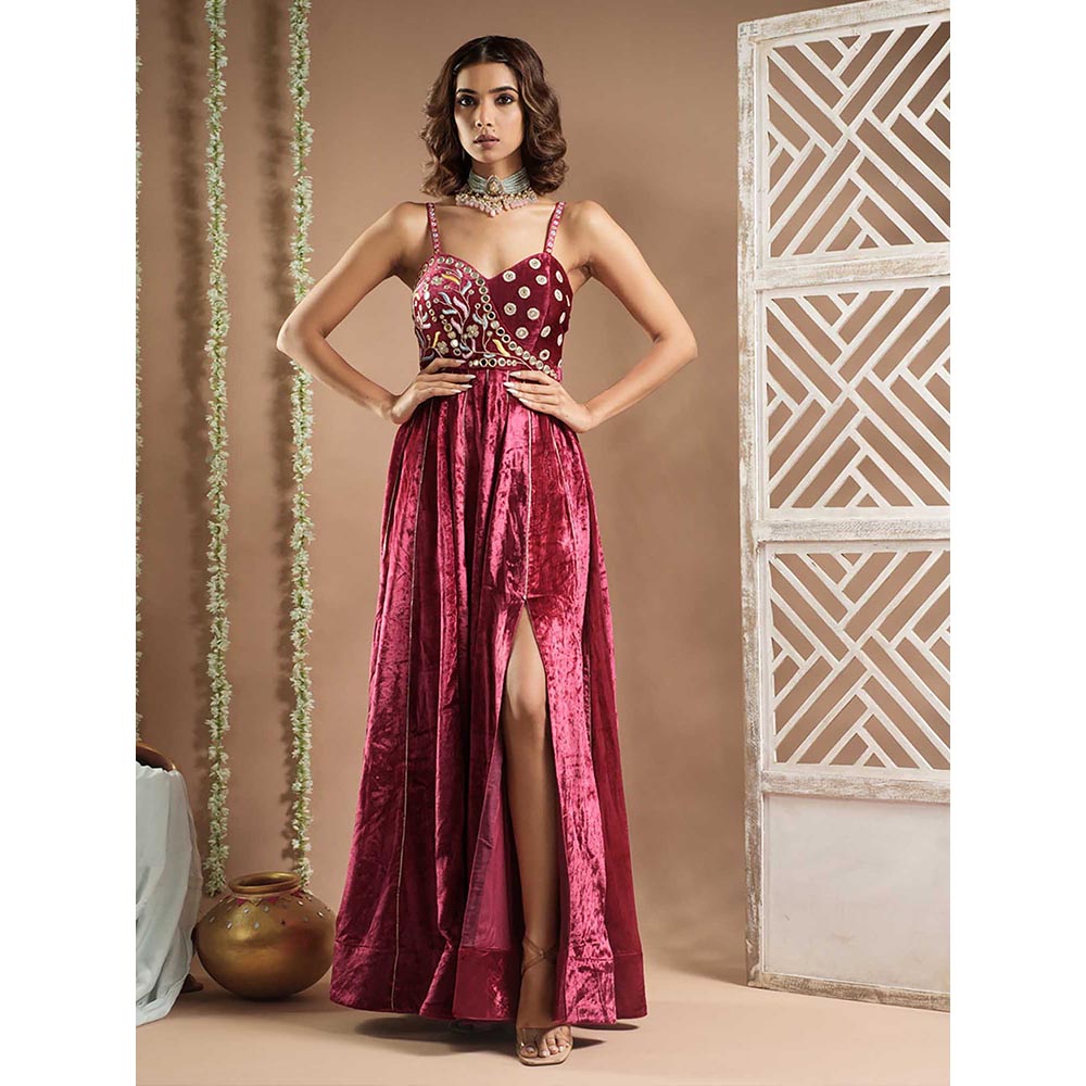 AHI Clothing Rani Velvet Long Indo Dress